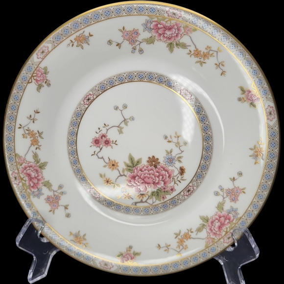 4 Royal Doulton England "Canton" Salad Plates 8" H 5052 MCM 1977 Gold Trim - Picture 4 of 9